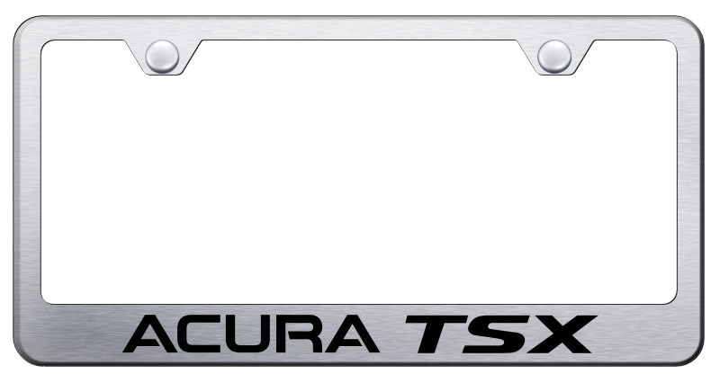 Acura TSX Laser Etched Stainless Steel License Plate Frame - Finish:Brush