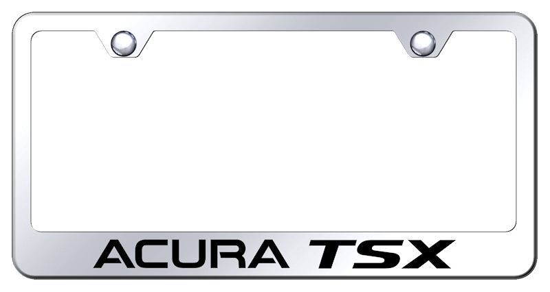 Acura TSX Laser Etched Stainless Steel License Plate Frame - Finish:Mirror