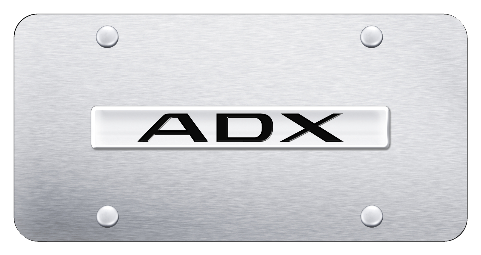 ADX Name License Plate - Chrome on Brushed