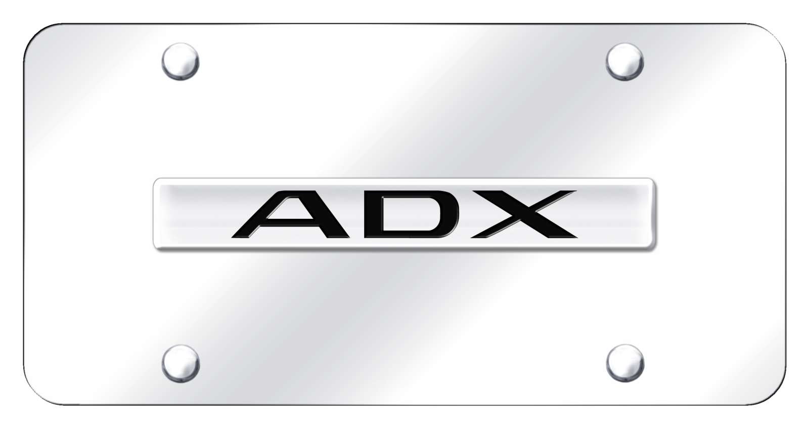 ADX Name License Plate - Chrome on Mirrored