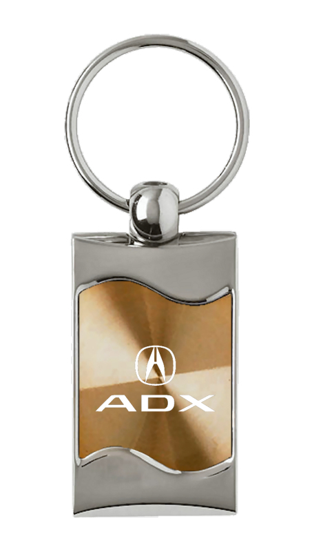 ADX Rectangular Wave Key Fob - Gold