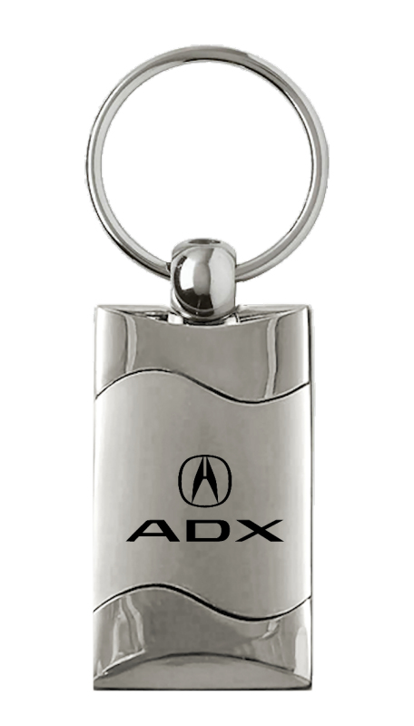 ADX Rectangular Wave Key Fob - Silver