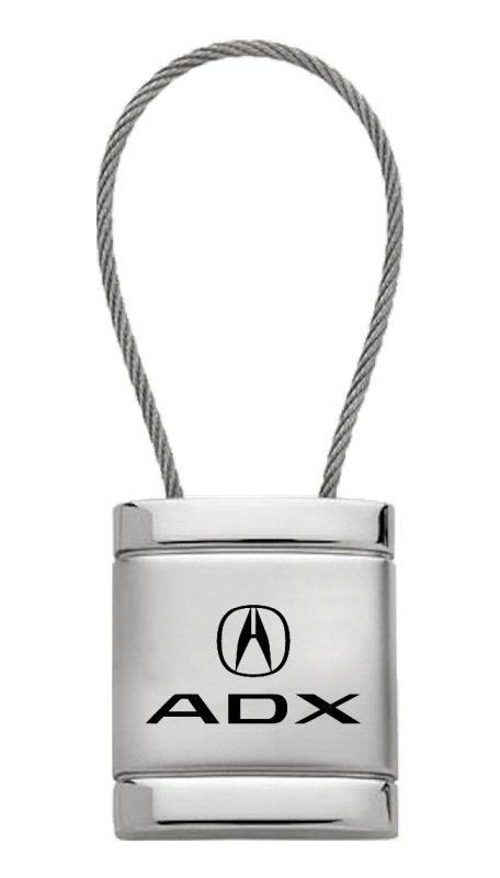 ADX Satin-Chrome Cable Key Fob - Silver