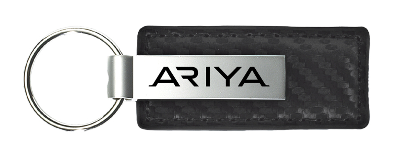 Ariya Carbon Fiber Leather Key Fob - Black