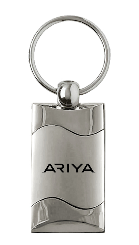 Ariya Rectangular Wave Key Fob - Silver