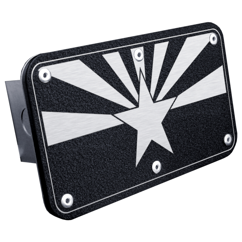 Arizona Subdued Flag Class III Hitch Plug - Rugged Black