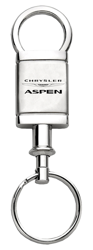 Aspen Satin-Chrome Valet Key Fob - Silver
