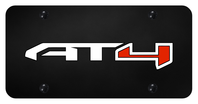 AT4 Red License Plate - UV Print on Black