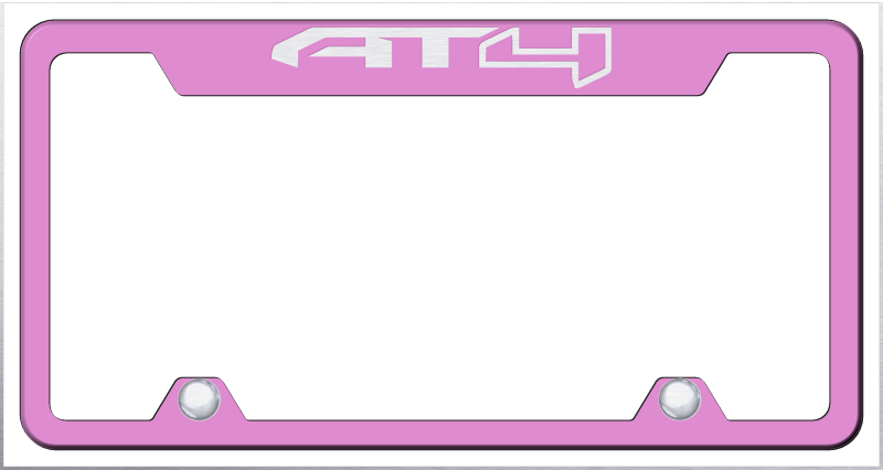 AT4 Steel Truck Cut-Out Frame - Laser Etched Pink