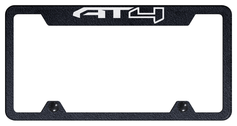 AT4 Steel Truck Cut-Out Frame - Laser Etched Rugged Black