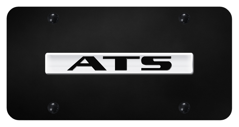 ATS Name License Plate - Chrome on Black