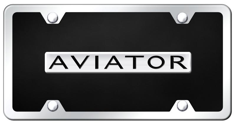 Aviator Name Acrylic Kit - Chrome on Black