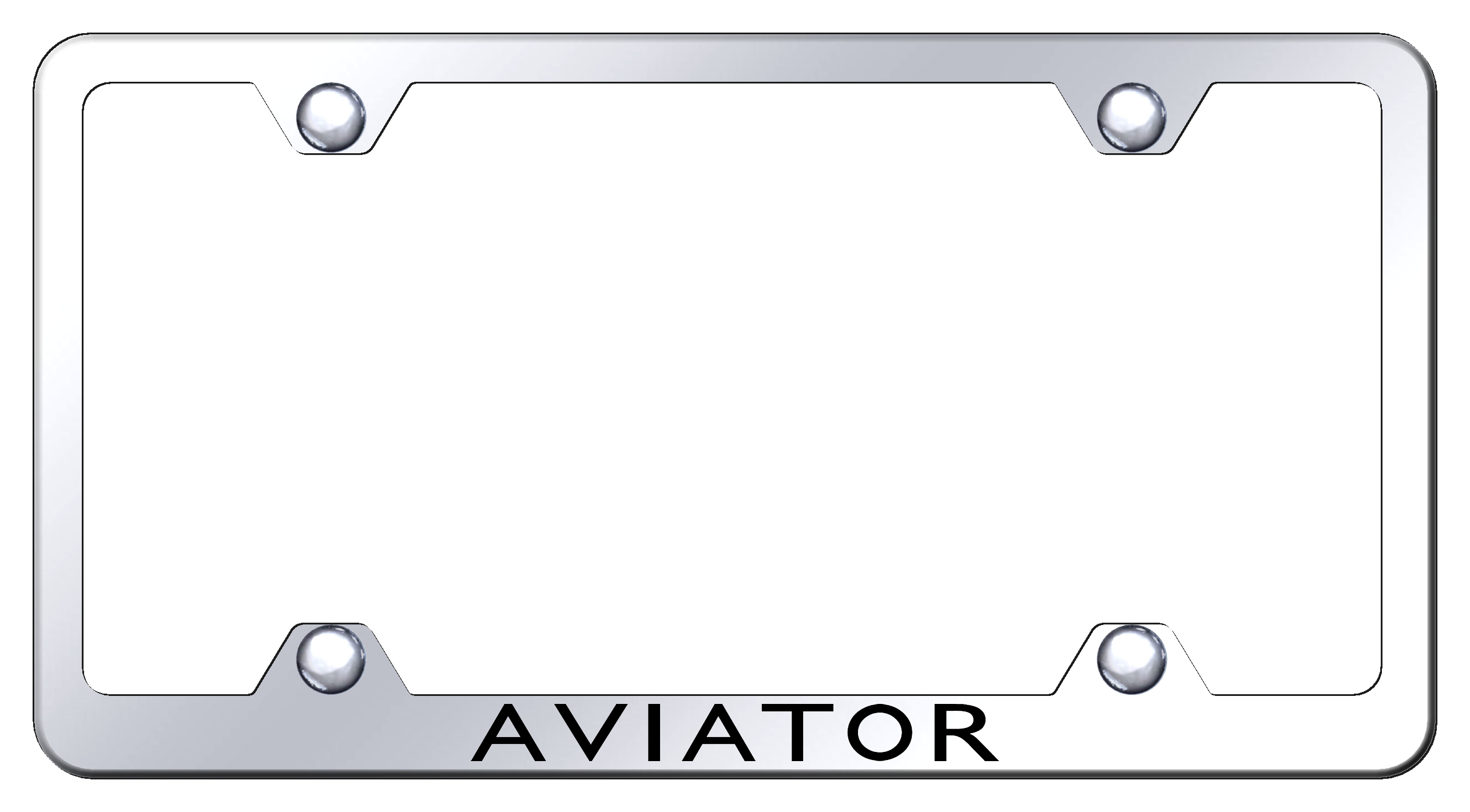 Aviator Steel Wide Body Frame - Laser Etched Mirrored