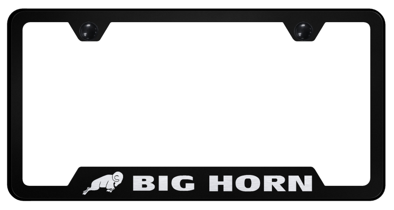Big Horn Cut-Out Frame - Laser Etched Black