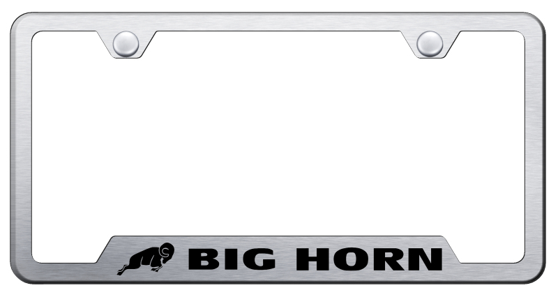Big Horn Cut-Out Frame - Laser Etched Brushed