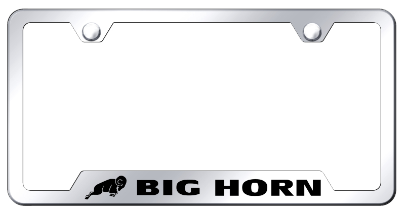 Big Horn Cut-Out Frame - Laser Etched Mirrored