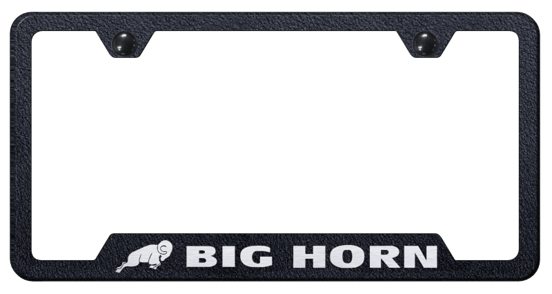 Big Horn Cut-Out Frame - Laser Etched Rugged Black