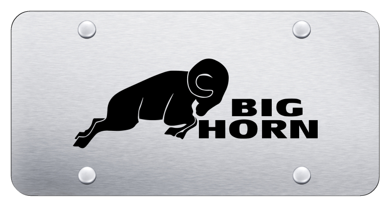 Big Horn License Plate - Laser Etched Brushed