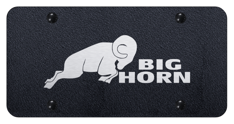 Big Horn License Plate - Laser Etched Rugged Black