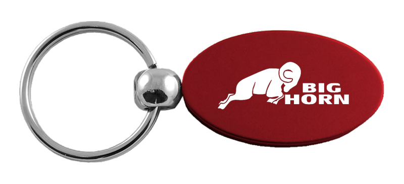 Big Horn Oval Key Fob - Burgundy
