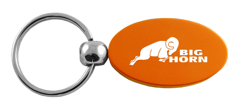 Big Horn Oval Key Fob - Orange