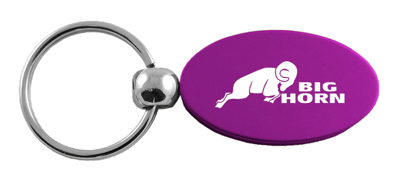 Big Horn Oval Key Fob - Purple