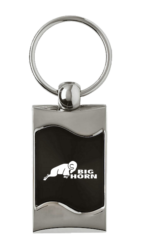 Big Horn Rectangular Wave Key Fob - Black