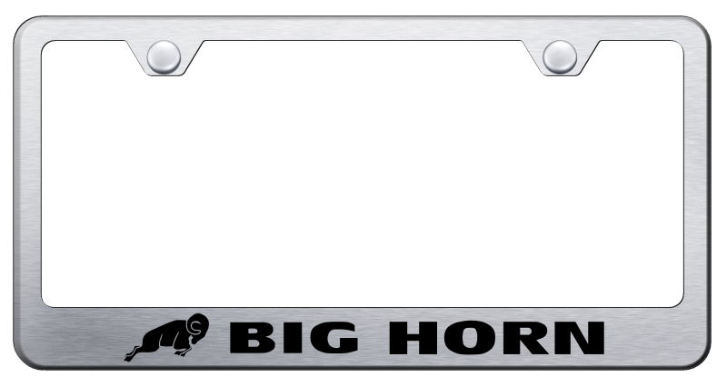 Big Horn Stainless Steel Frame - Laser Etched Brushed