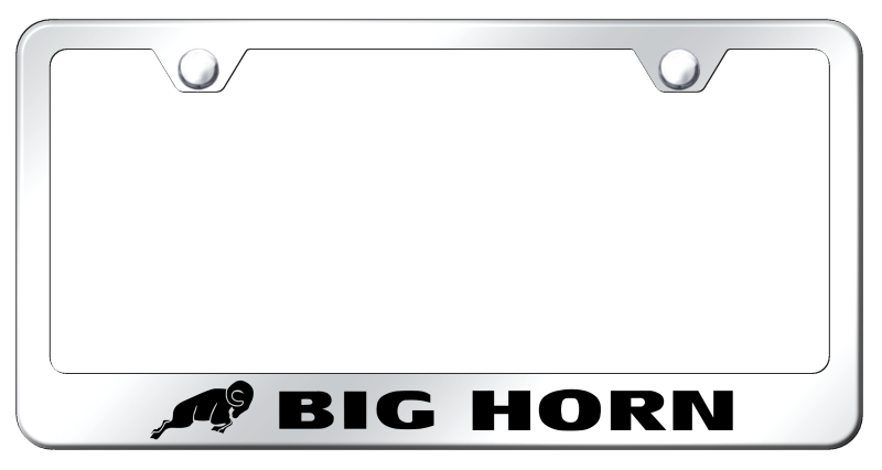Big Horn Stainless Steel Frame - Laser Etched Mirrored