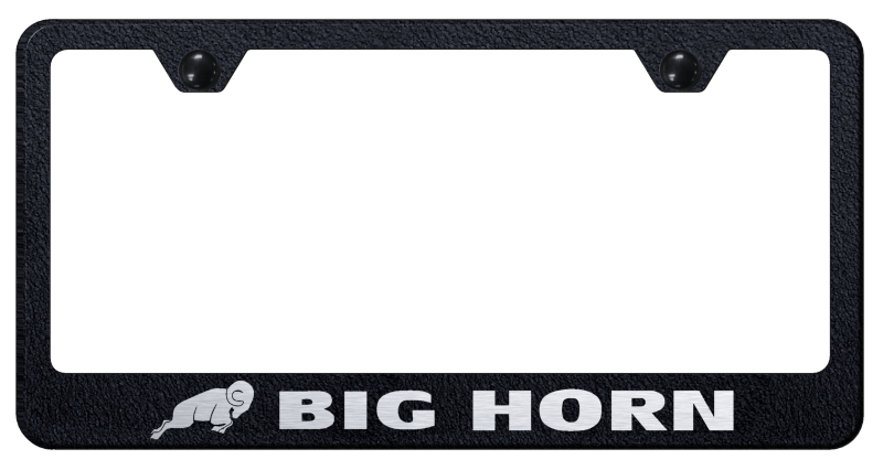 Big Horn Stainless Steel Frame - Laser Etched Rugged Black