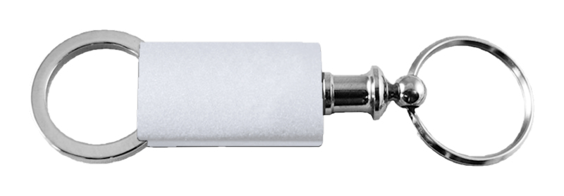 Blank Anodized Aluminum Valet Key Fob - Silver