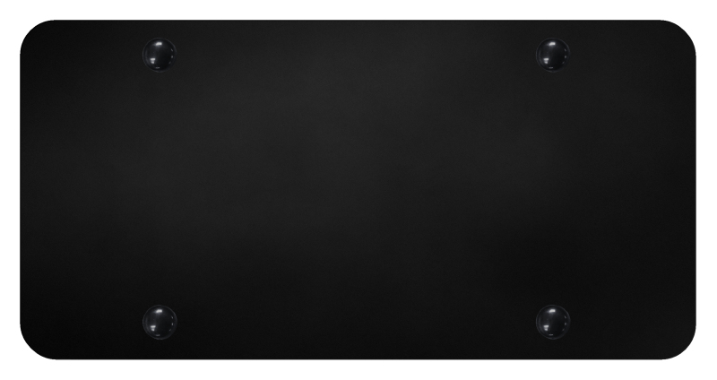 Blank Full Size License Plate - Black Acrylic