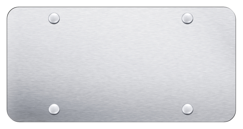 Blank Full Size License Plate - Brushed