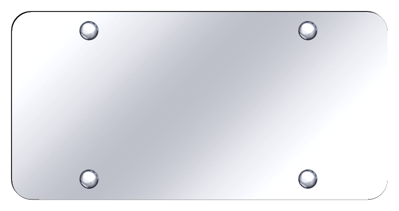 Blank Full Size License Plate - Mirrored