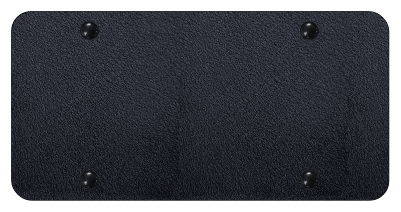 Blank Full Size License Plate - Rugged Black