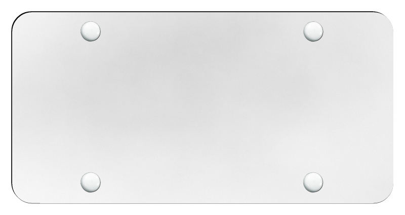 Blank Full Size License Plate - White