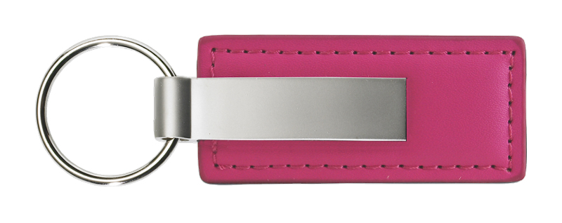 Blank Leather Key Fob - Pink
