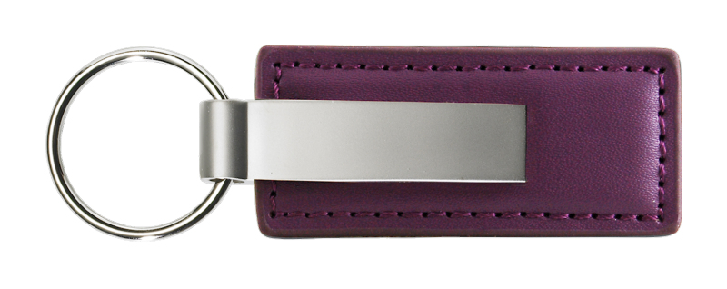 Blank Leather Key Fob - Purple