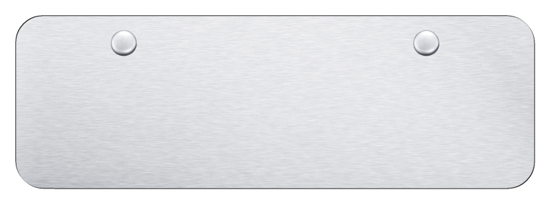 Blank Mini License Plate - Brushed