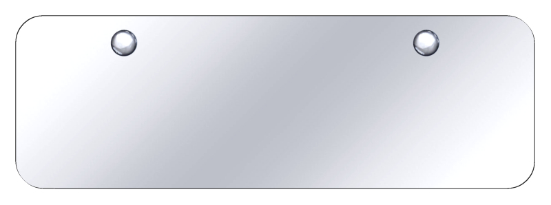 Blank Mini License Plate - Mirrored