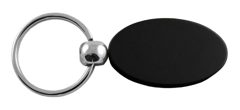 Blank Oval Key Fob - Black