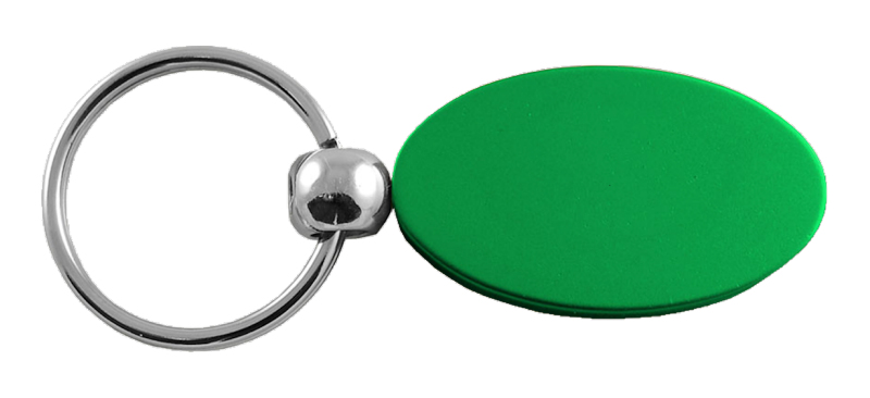 Blank Oval Key Fob - Green