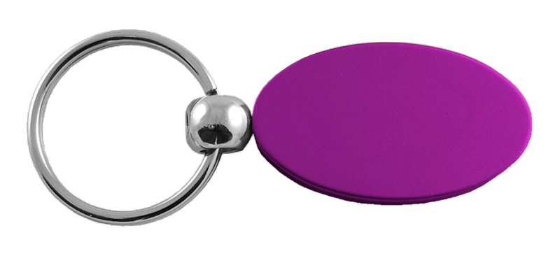 Blank Oval Key Fob - Purple