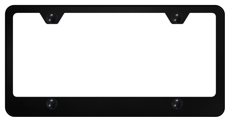 4 Hole Black Powder-Coated Stainless Steel Wide Bottom Frame