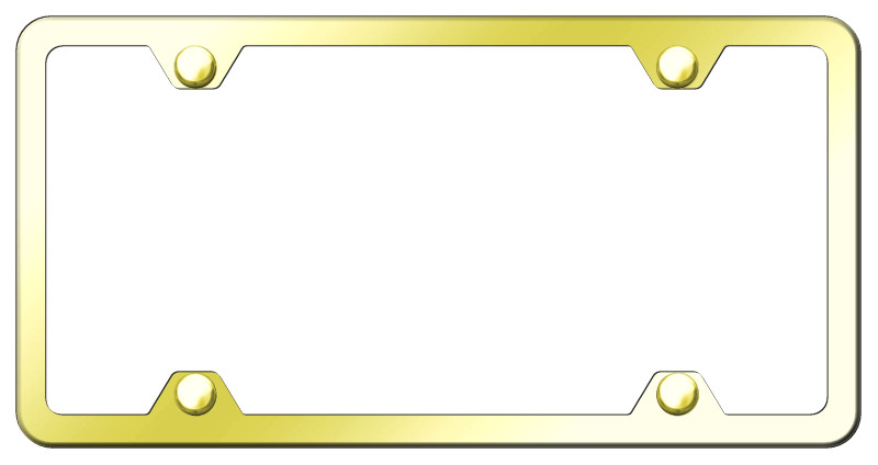 Slimline 4 Hole Stainless Steel Frame - Finish:Gold