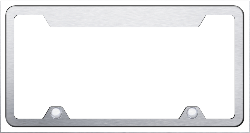 Blank Steel Truck Cut-Out Frame - Brushed