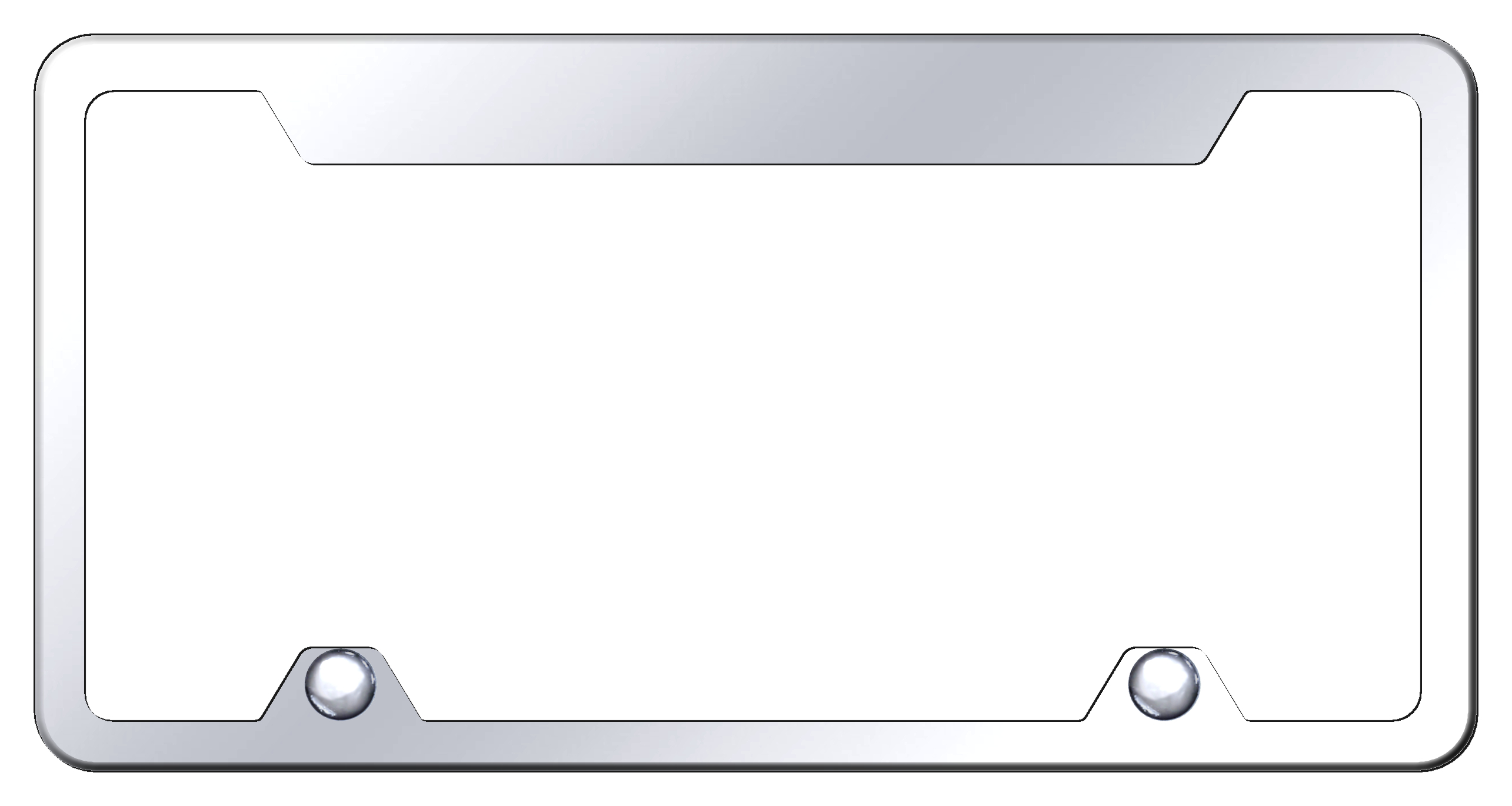 Blank Steel Truck Cut-Out Frame - Mirrored