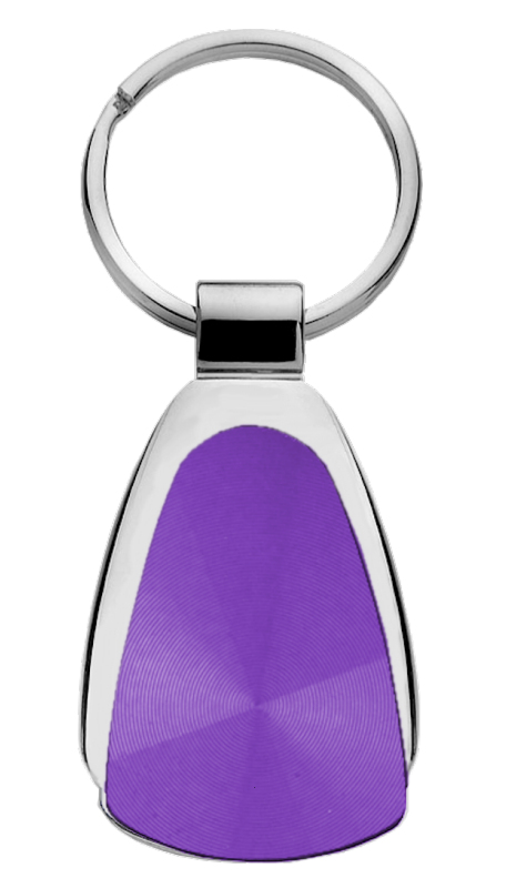 Blank Teardrop Key Fob - Purple