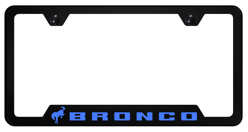Bronco 2020 Blue PC Notched Frame - UV Print on Black