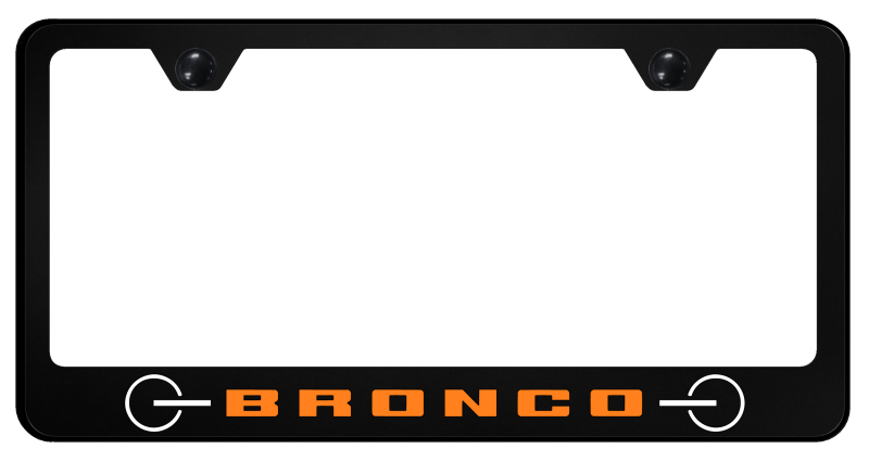 Bronco 2020 Grill Orange PC Frame - UV Print on Black